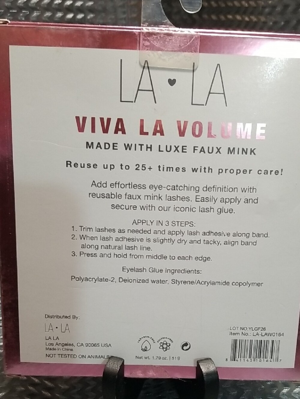 LA·LA Viva La Volume 3-Pack False Eyelashes with Glue - Picture 2 of 2